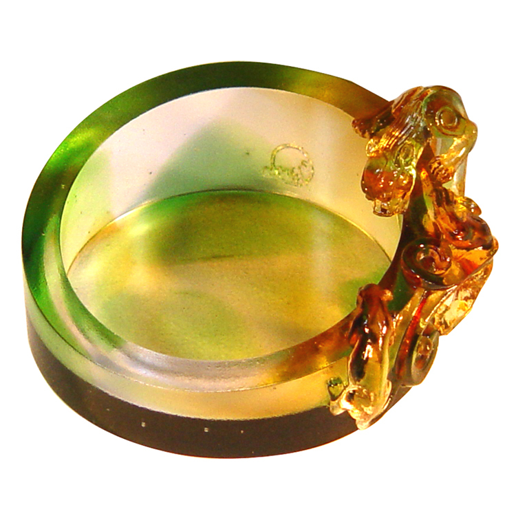 鹿港窯禮品館 水晶琉璃置物皿-協躍龍