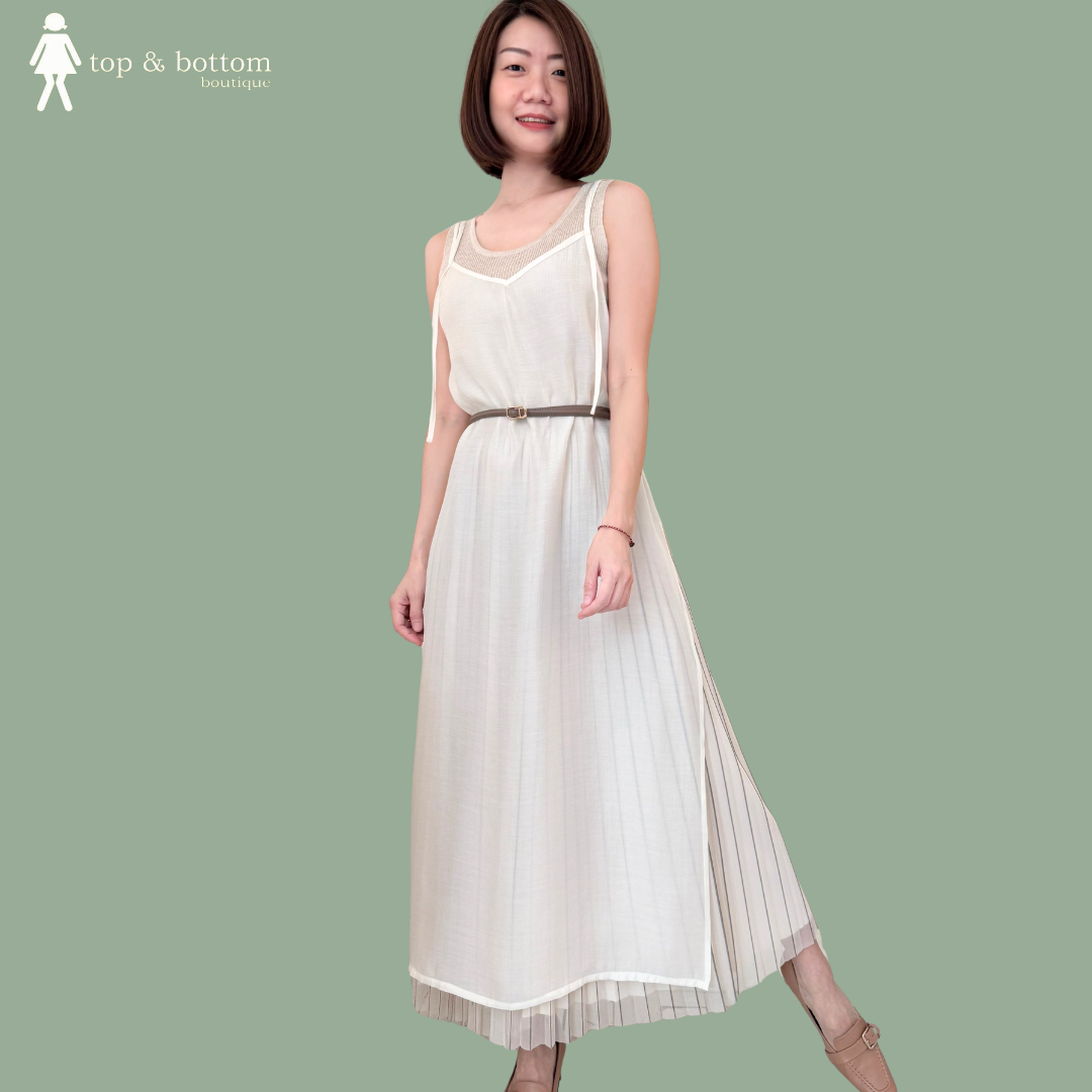 STRAP SHEER LONG DRESS