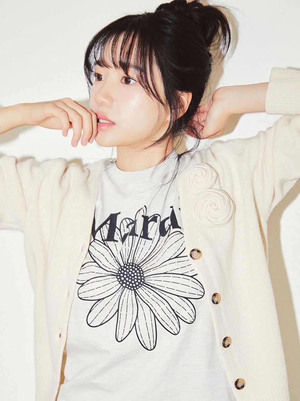 【優惠預訂】MARDI MERCREDI SLIM TSHIRT FLOWERMARDI（9色）