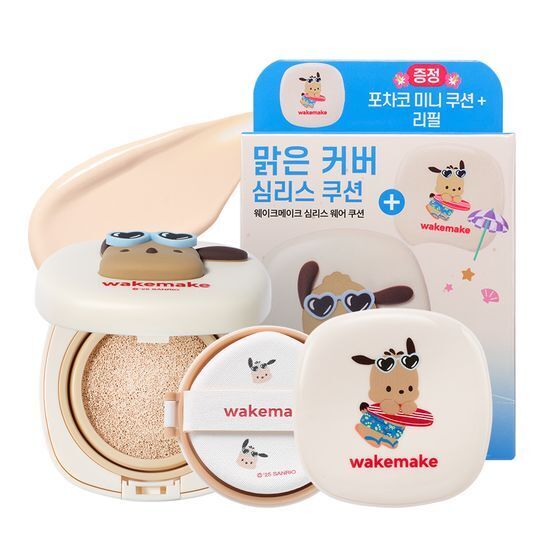 [Olive Young x Sanrio] WAKEMAKE 無瑕服貼氣墊粉餅 15g 附迷你版