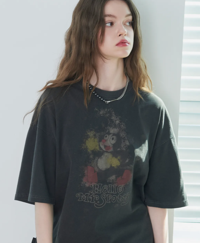 CPGN STUDIO / HELLO SPOTTY 圖案短袖T恤 / 煙燻黑 / JUL25