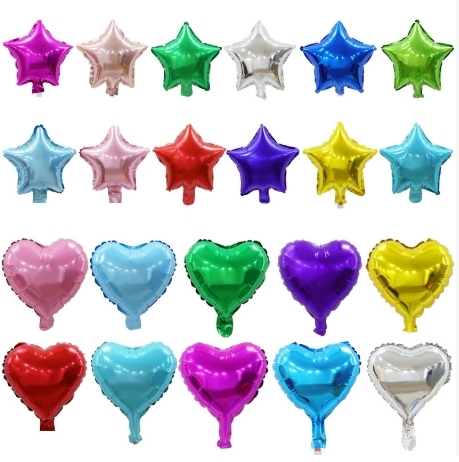 10吋鋁膜氣球: 1️⃣心形 2️⃣星形 👉現貨
