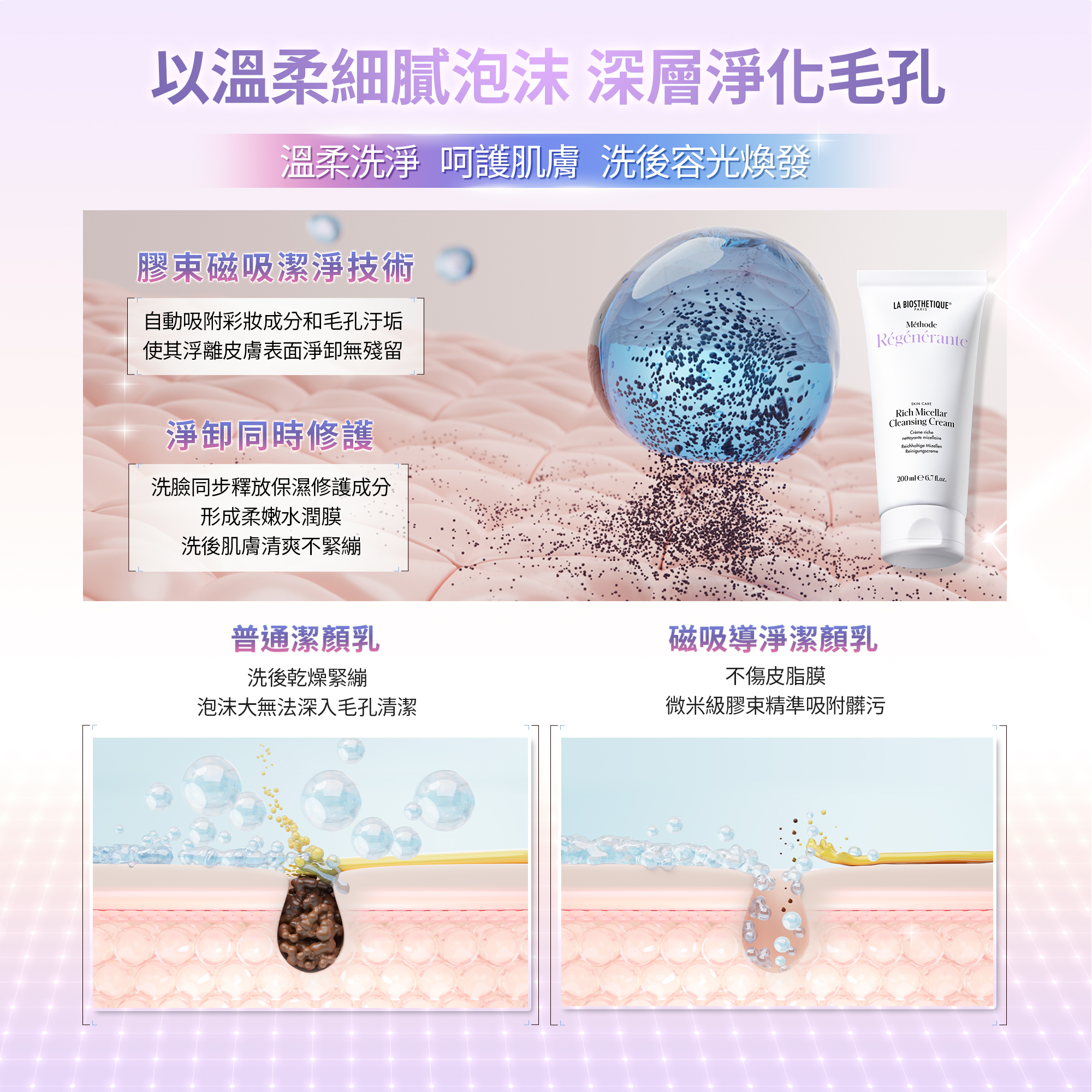 髮妝之鑰LA BIOSTHETIQUE 法國LB MR微導磁吸淨妝乳