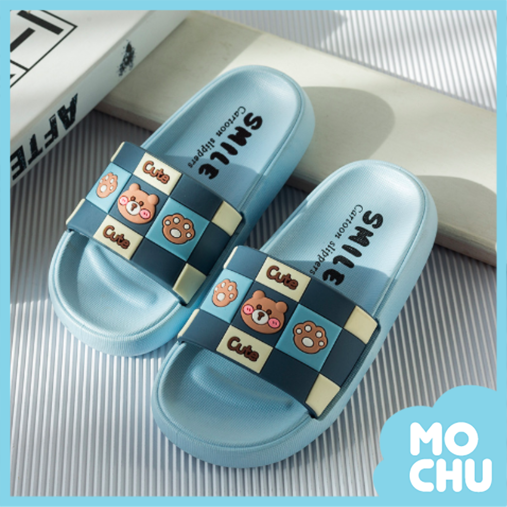 方格動物家居拖鞋(三色)