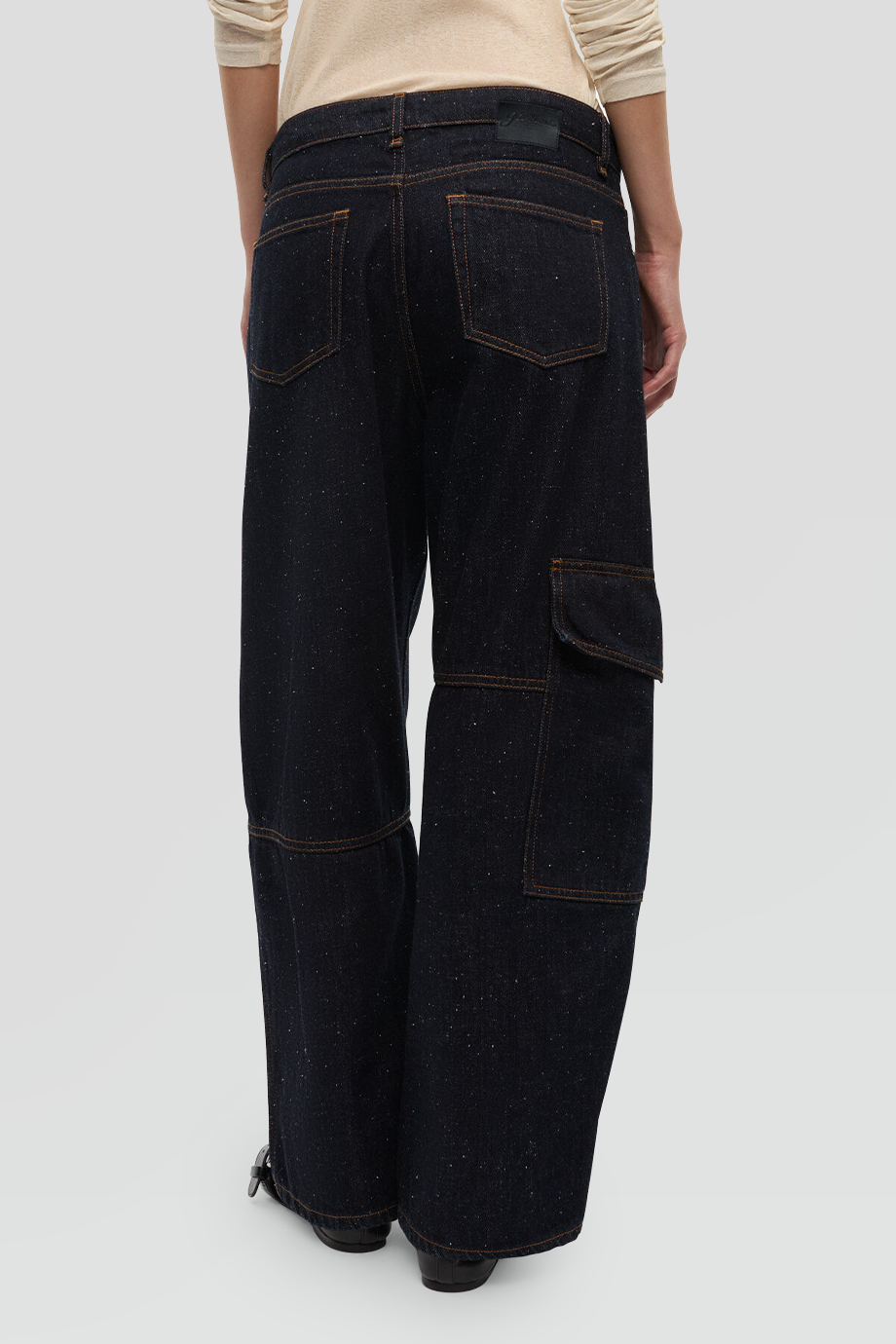 GANNI｜NEPPY 格紋拼布牛仔工裝寬褲