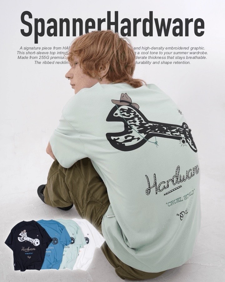 #預購 SpannerHardware 25SS 經典美式塗鴉 口袋LOGO 短踢 四色