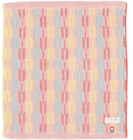 日本今治x小町矢絣方巾(櫻花色) 34x36 (日本製)