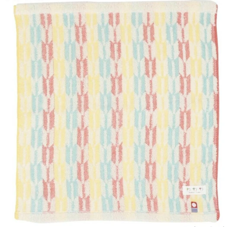 日本今治x小町矢絣方巾(自然色) 34x36 (日本製)