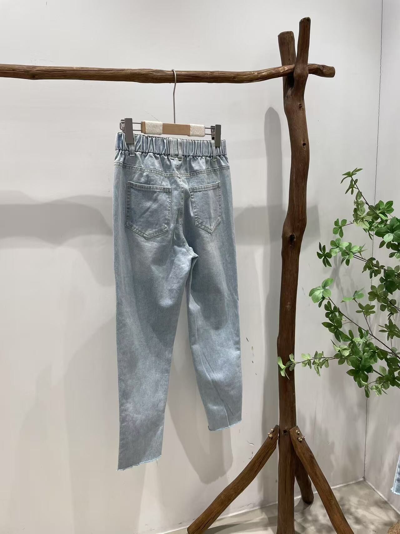 K5820 RM249 💥特RM189 ▶️牛仔九分褲 👉W:cm H:cm L:cm