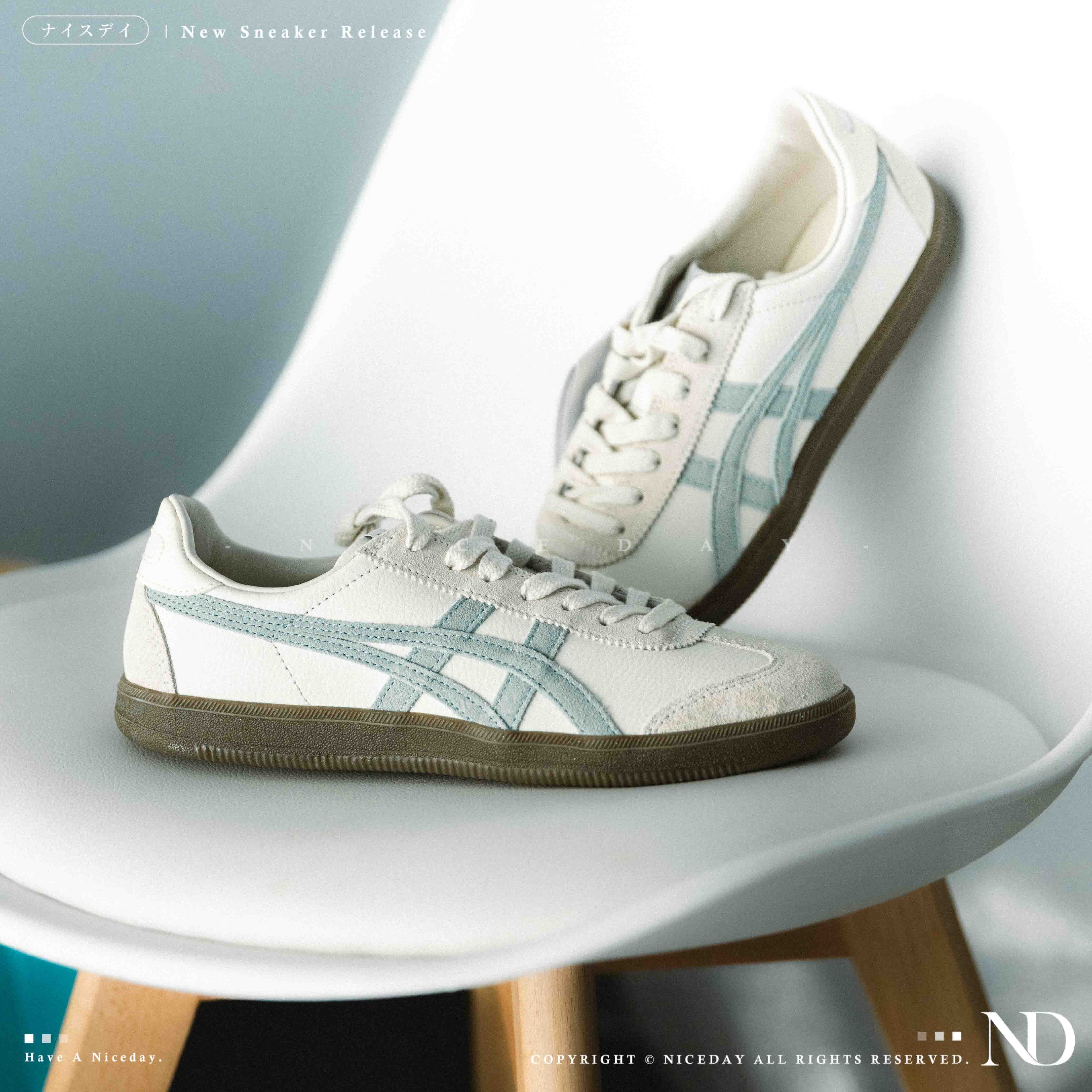 NICEDAY 代購 Onitsuka Tiger Tokuten 鬼塚虎 寶寶藍 淺藍 天藍 奶油白 麂皮 板鞋 1183c086-104