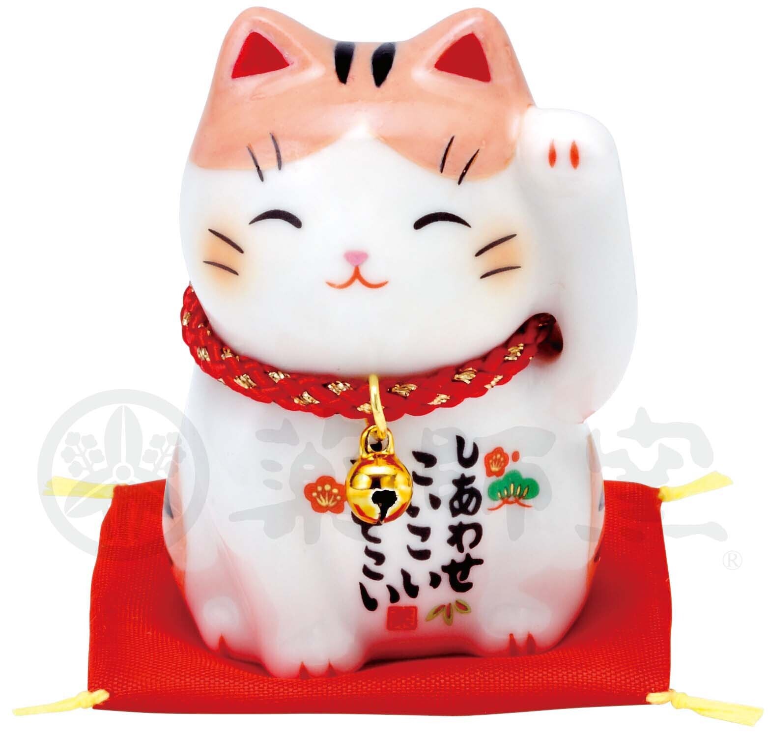 日式彩繪福招財貓(茶色) (非日本製)