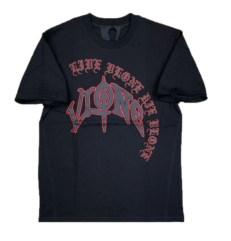 Vlone Old English Script Tee Black/Red