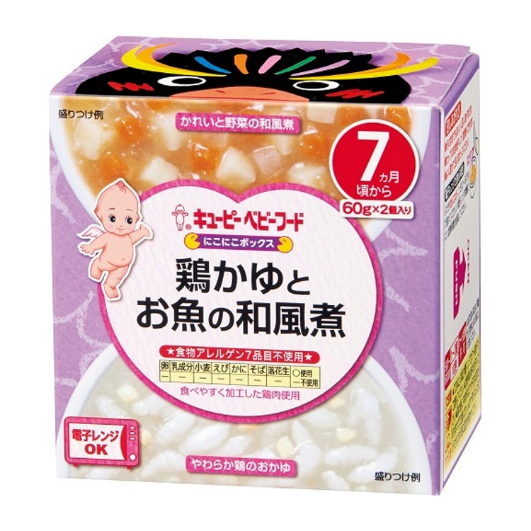 丘比  - 日式雞肉粥配魚燉菜 120g  (7m+)[平行進口貨品]