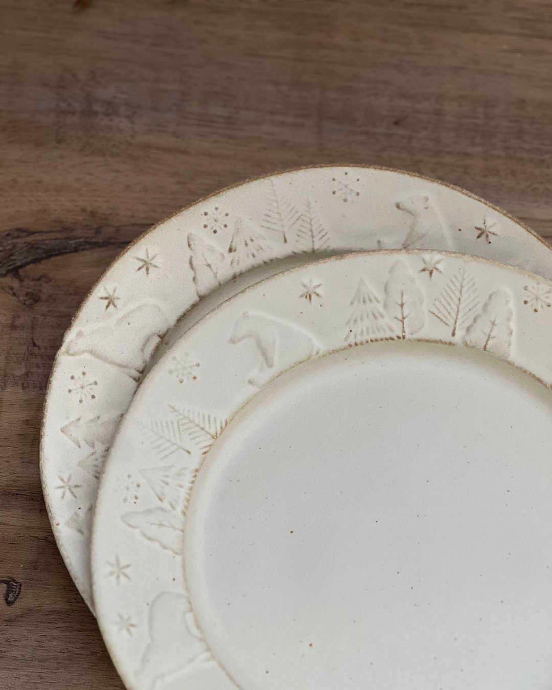 Mashiko ware Polar Bear 22cm Plate｜Wakasama