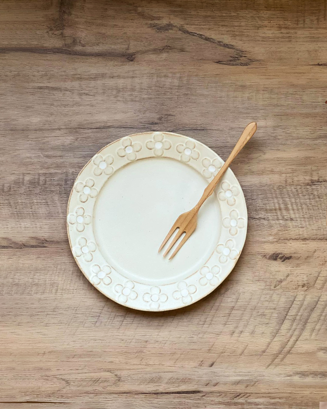 Mashiko ware Flower Petal 22cm Plate｜Wakasama