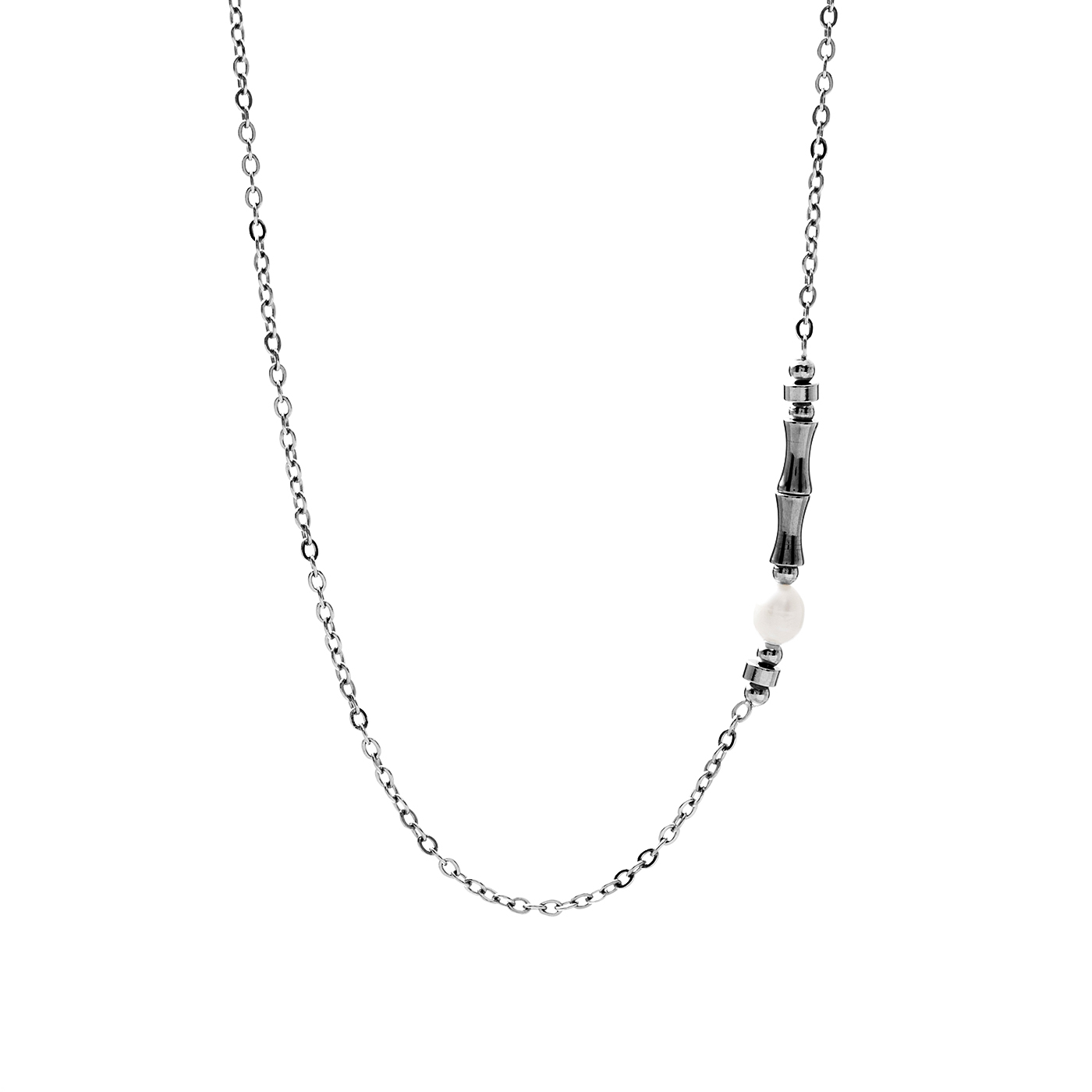 鋼飾,珍珠,雙層,長項鍊,平價飾品