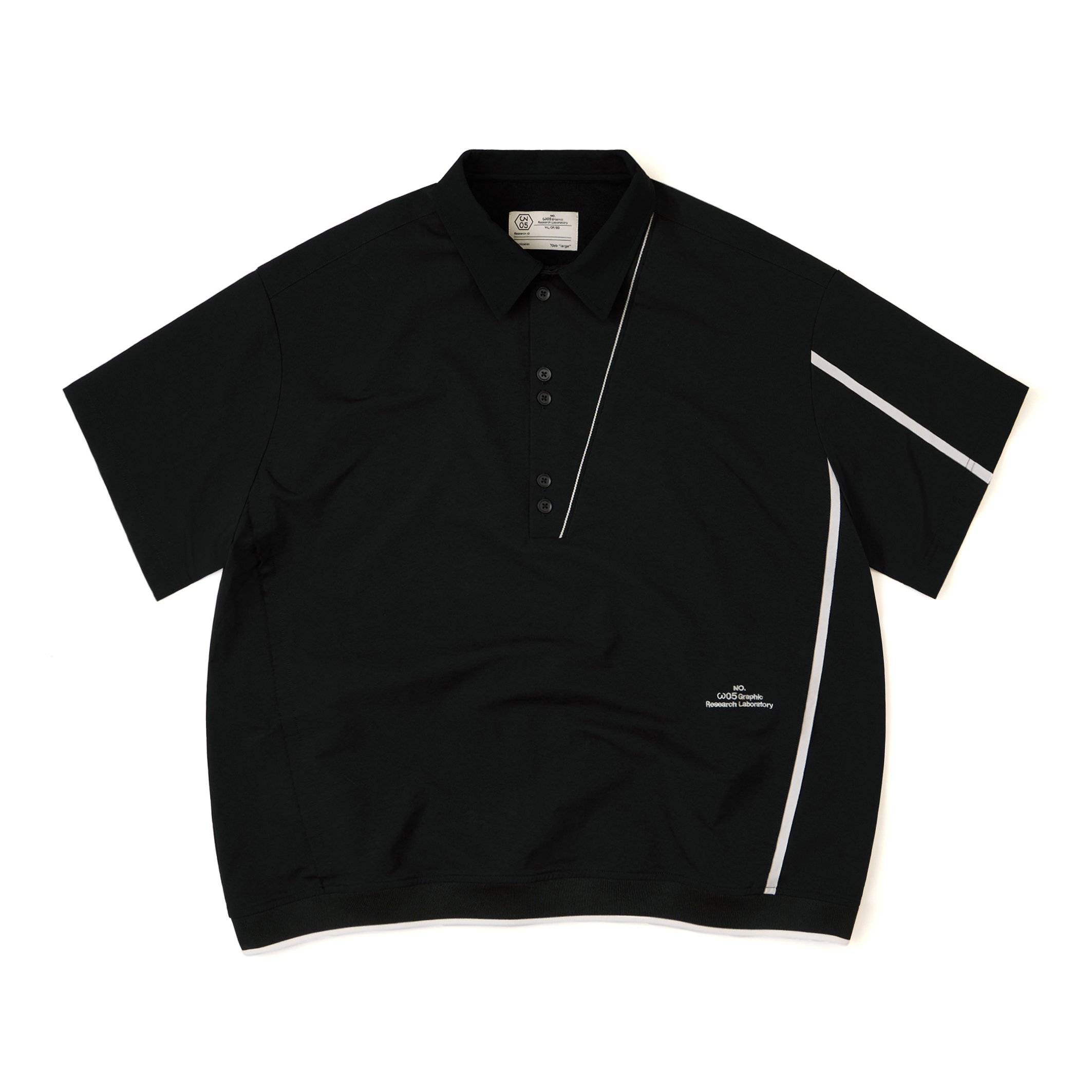 Wall of Sound - 3:04/“CASINO” Rib Hem Organism Polo - Black