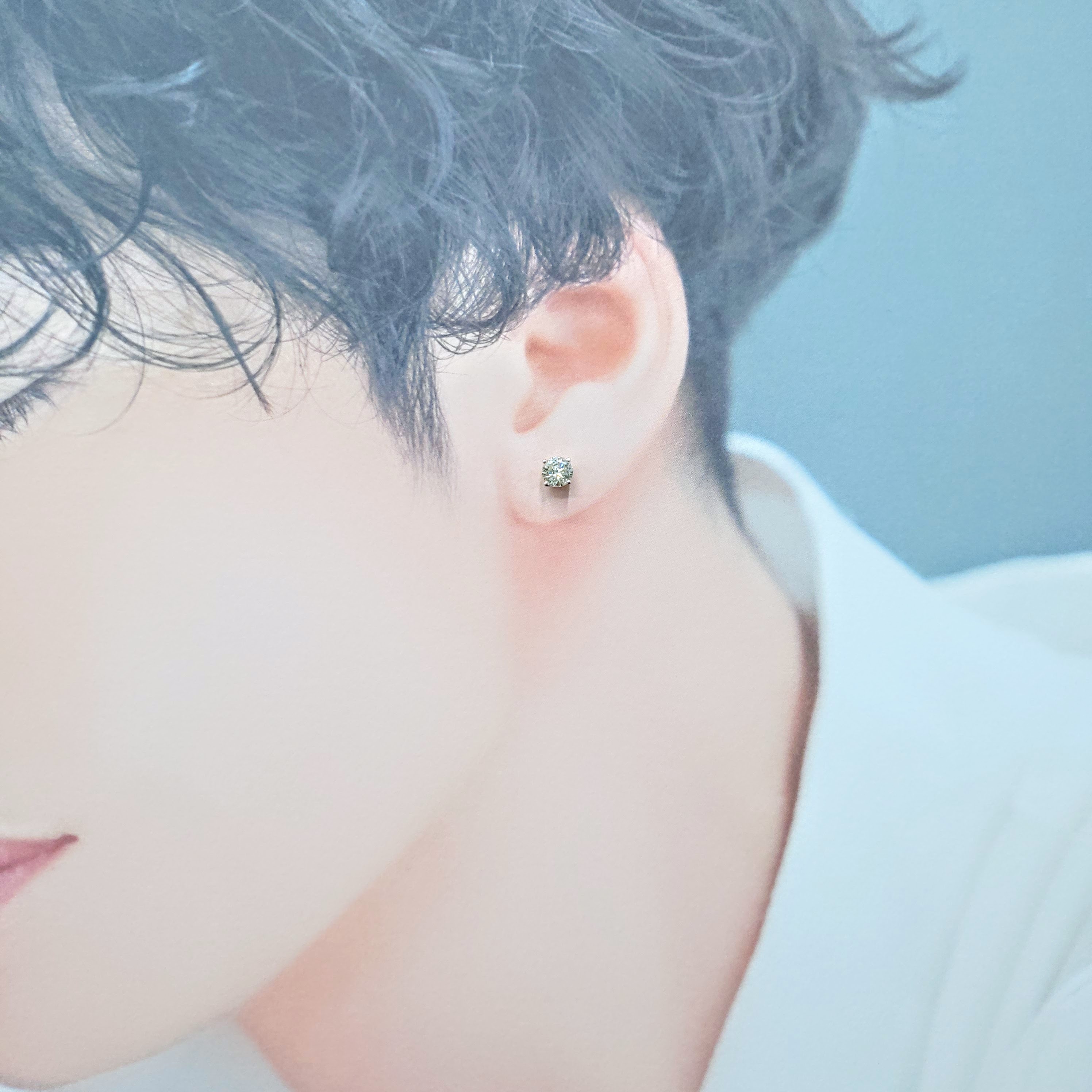 18K White Gold 0.60ct Diamond Single Earring