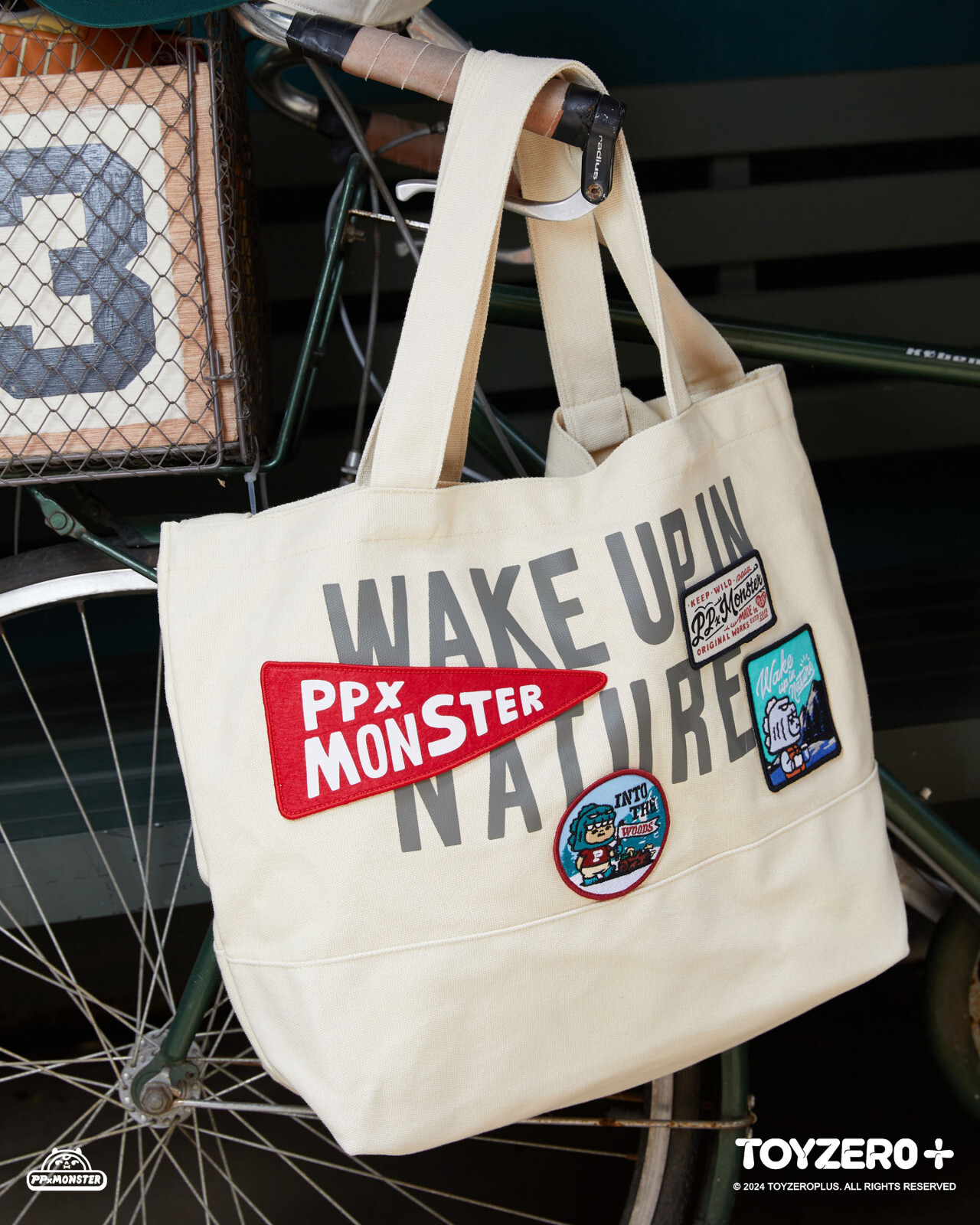 PP X MONSTER - 兩用刺繡帆布袋