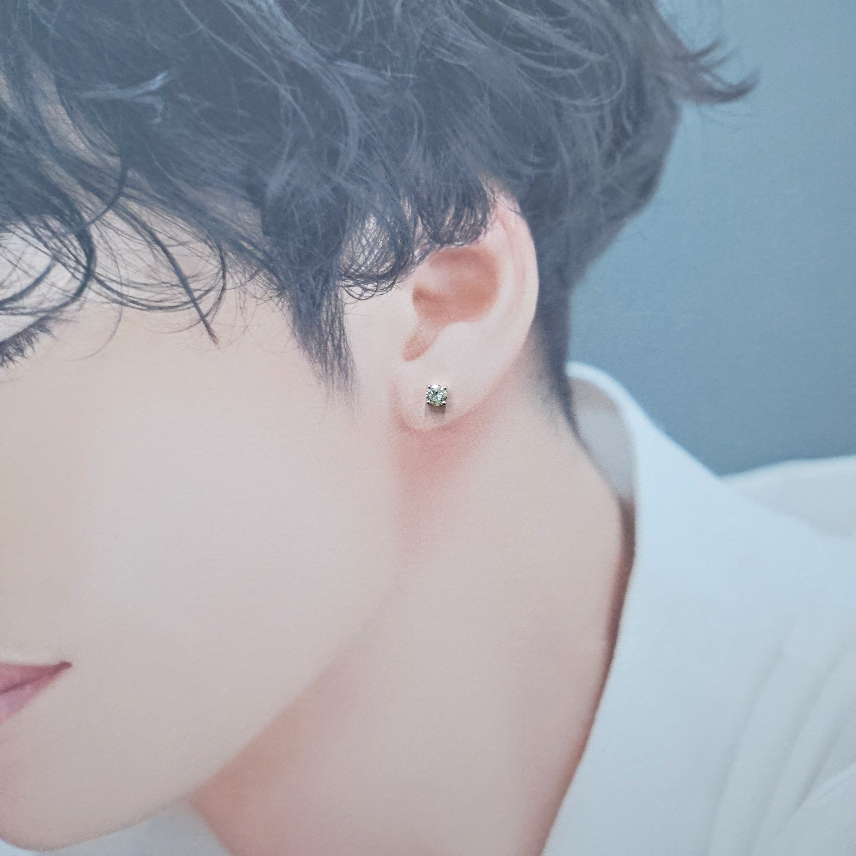 18K White Gold 0.38ct Diamond Single Earring