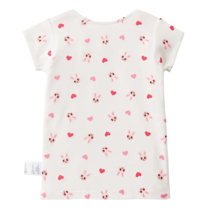 PUREVEIL舞颯兔花紋短袖內衣-白