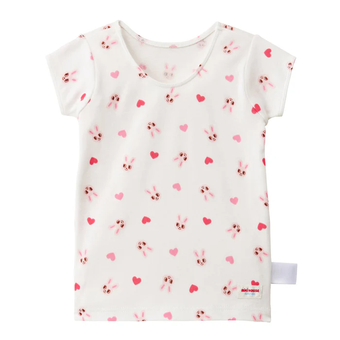 PUREVEIL舞颯兔花紋短袖內衣-白