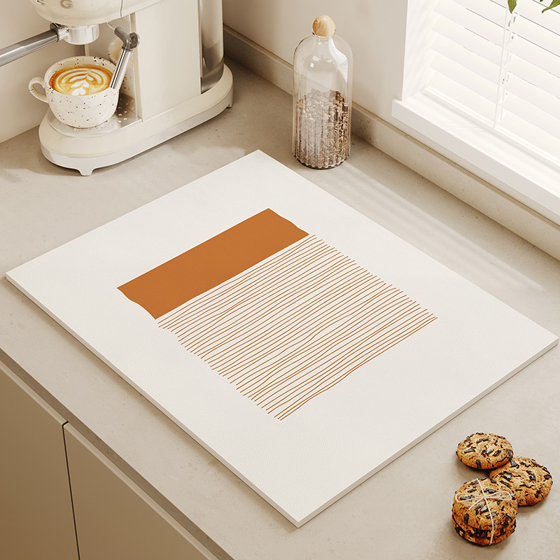 《6112》日式侘寂風廚房瀝水桌墊