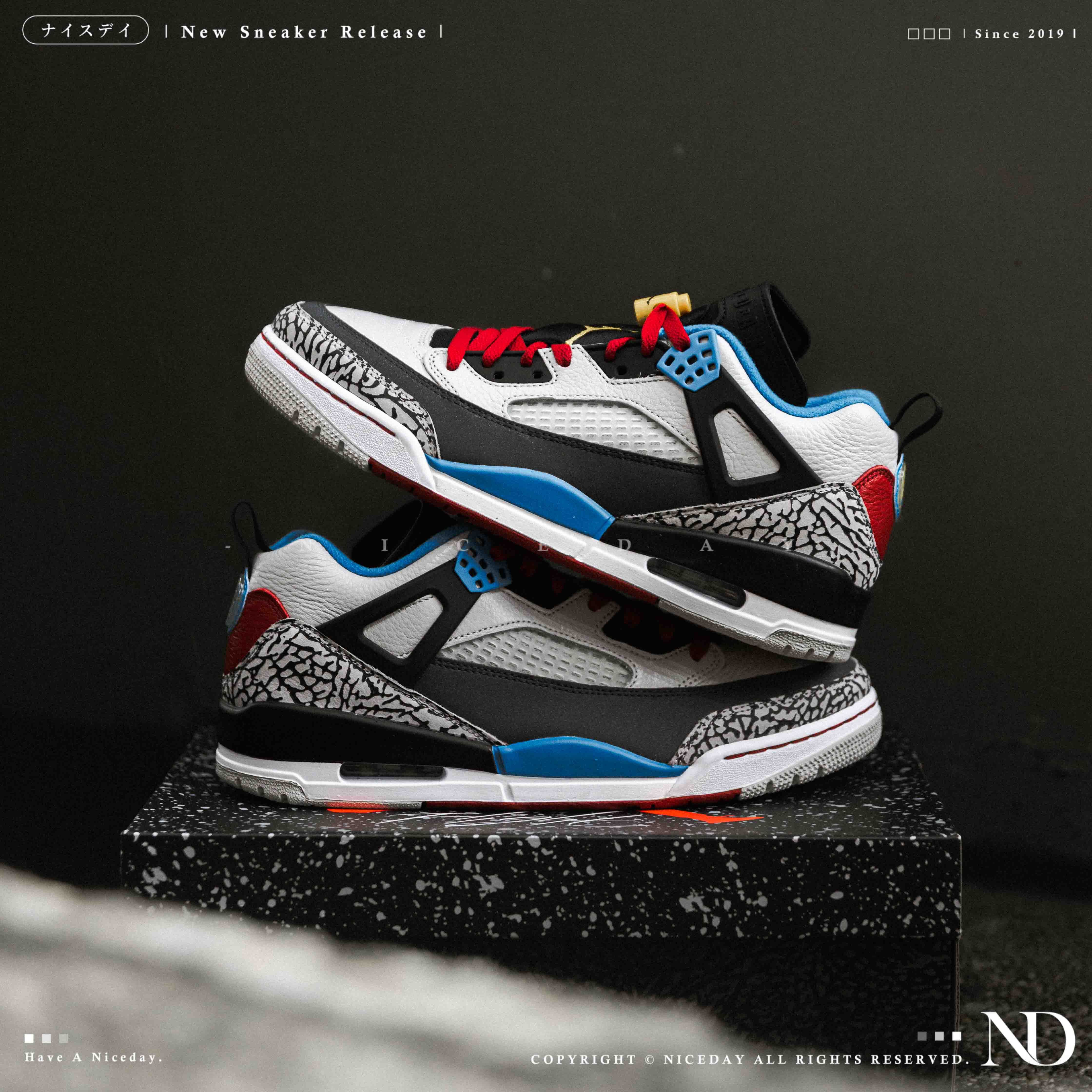 NICEDAY 現貨 Nike Jordan Spizike Low SE Obama 歐巴馬 特殊款 爆裂紋 黑白 白黑藍 IM7425-004