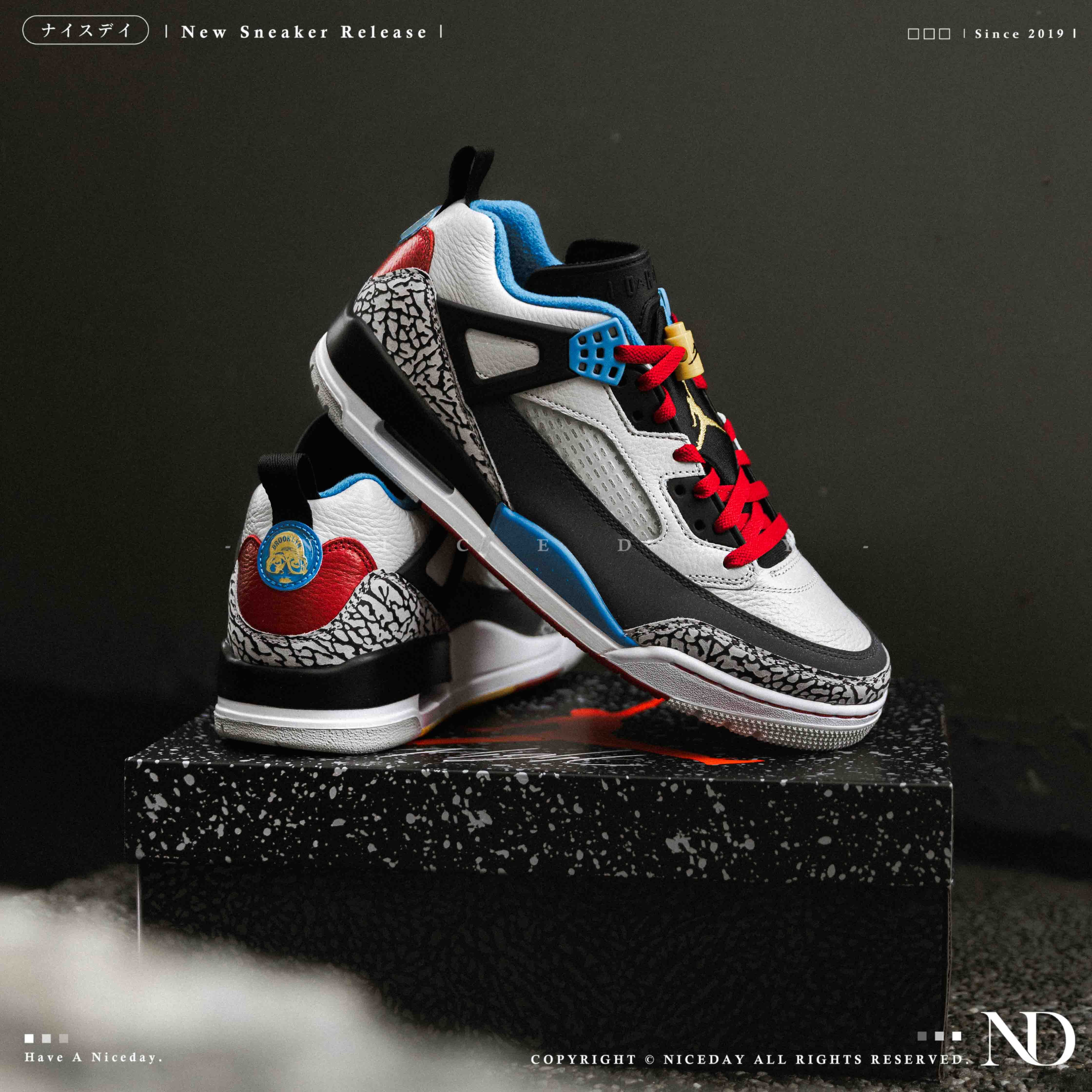 NICEDAY 現貨 Nike Jordan Spizike Low SE Obama 歐巴馬 特殊款 爆裂紋 黑白 白黑藍 IM7425-004