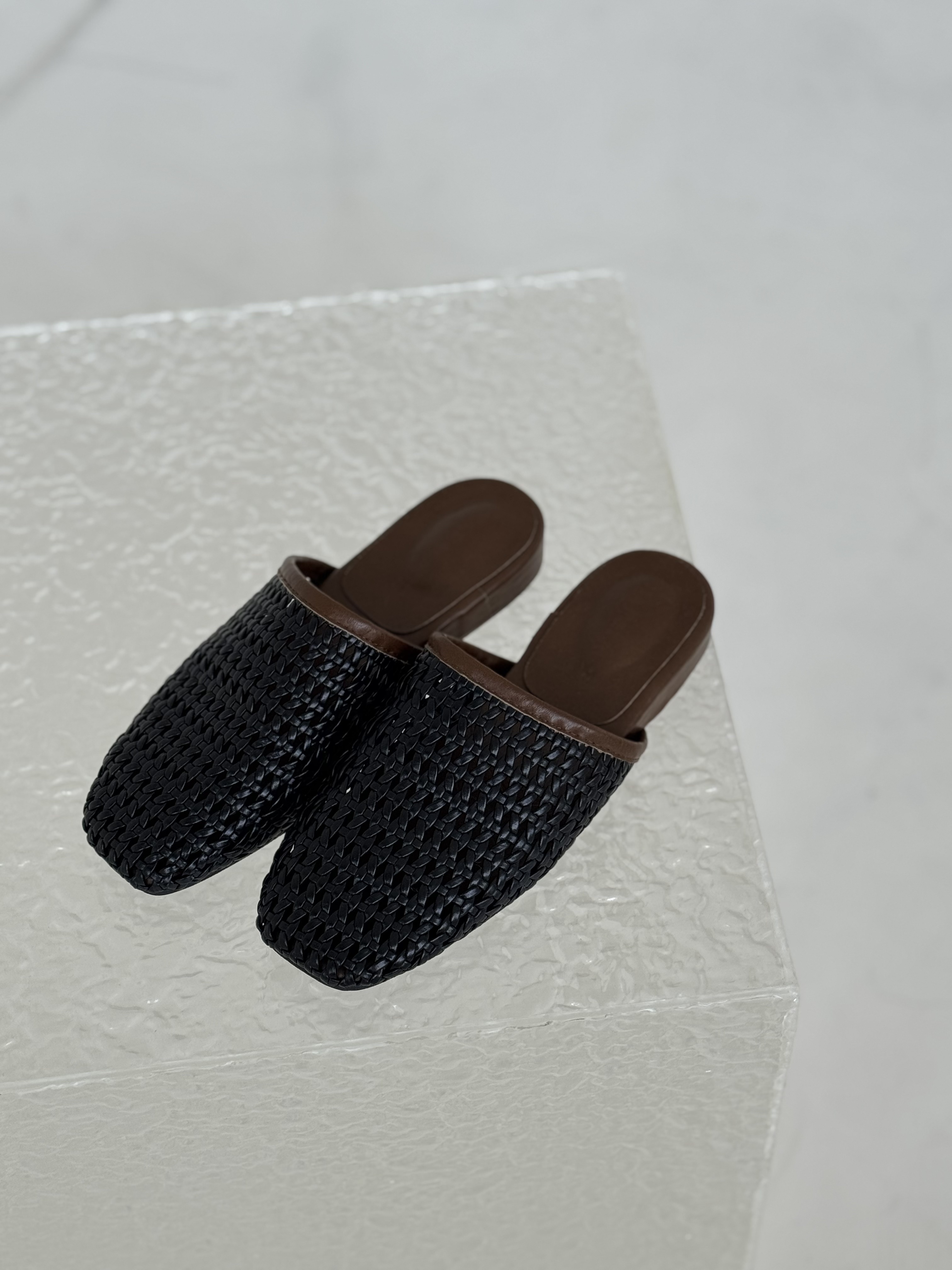 設計款編織穆勒拖鞋