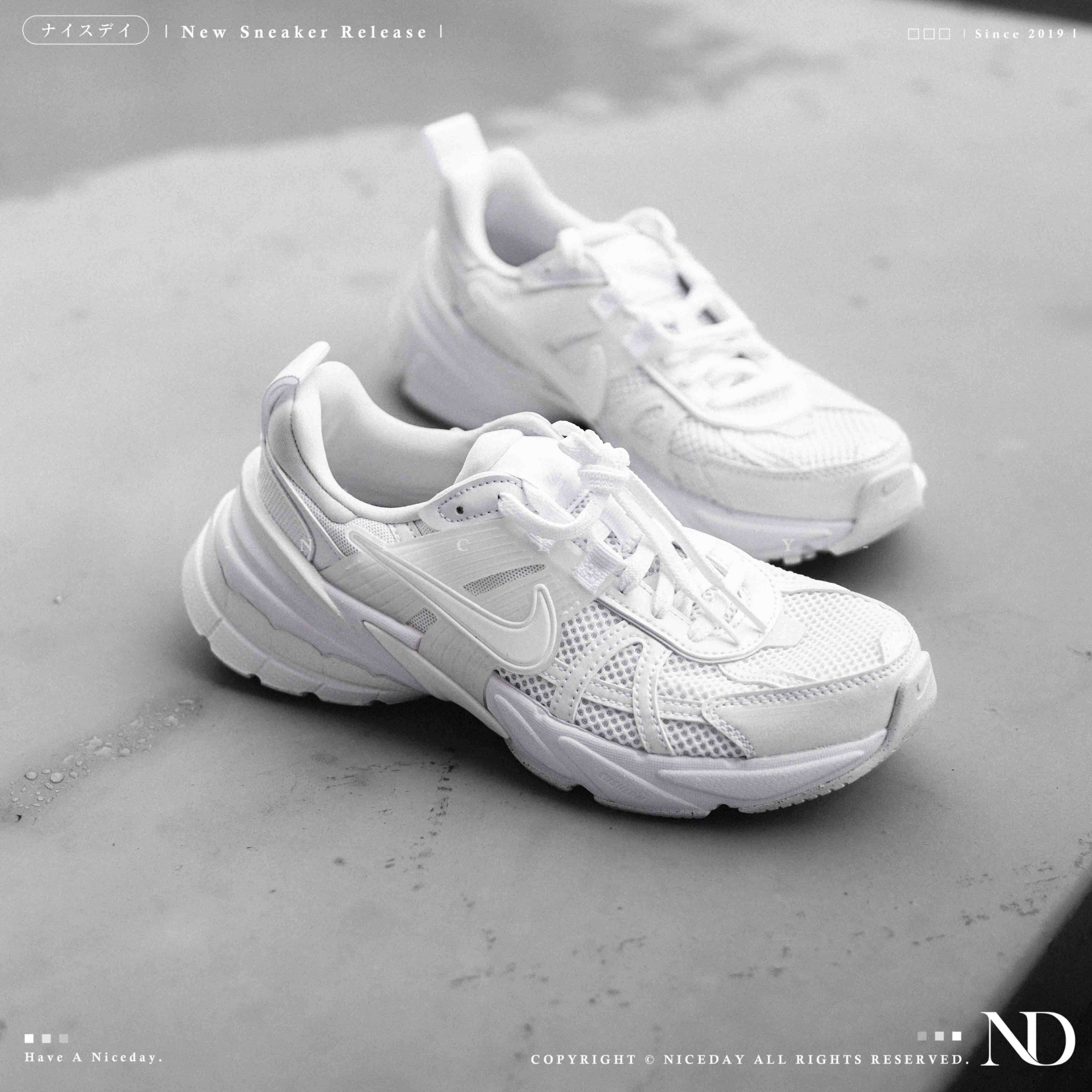NICEDAY 現貨 Nike V2k Runner 白色 純白 復古 慢跑鞋 女鞋 FD0736-113