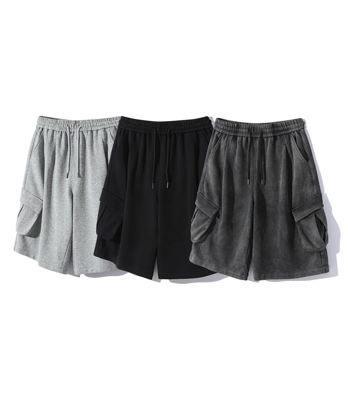 【OWN】Dimitri Black 夏季短褲 休閒 棉褲 工裝 百慕達 薄款 不分男女 灰色 黑色 刷白