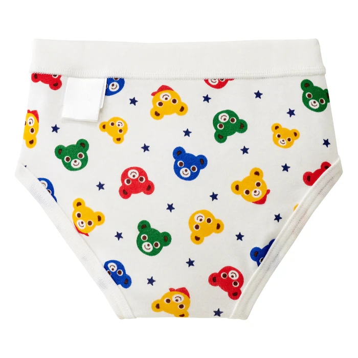 PUREVEIL 普奇熊羅紋針織三角內褲-白