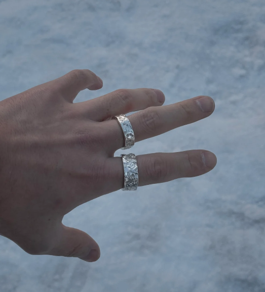 PROJ-ORNMNT 熔岩銀戒6mm