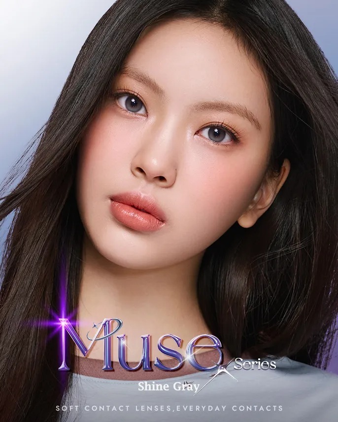 [月拋] OLENS Muse 1 Month Shine Gray｜月拋彩妝隱形眼鏡｜每盒2片