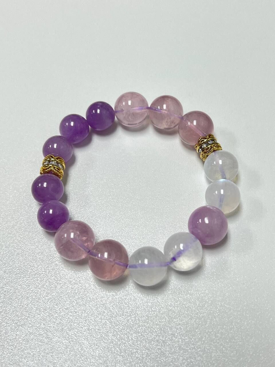 [S] GEMZ & CO ZBA MOONSTONE/KUNZITE/ROSE QUARTZ WITH 925 SILVER ACC BLT, Y337 (Y337)