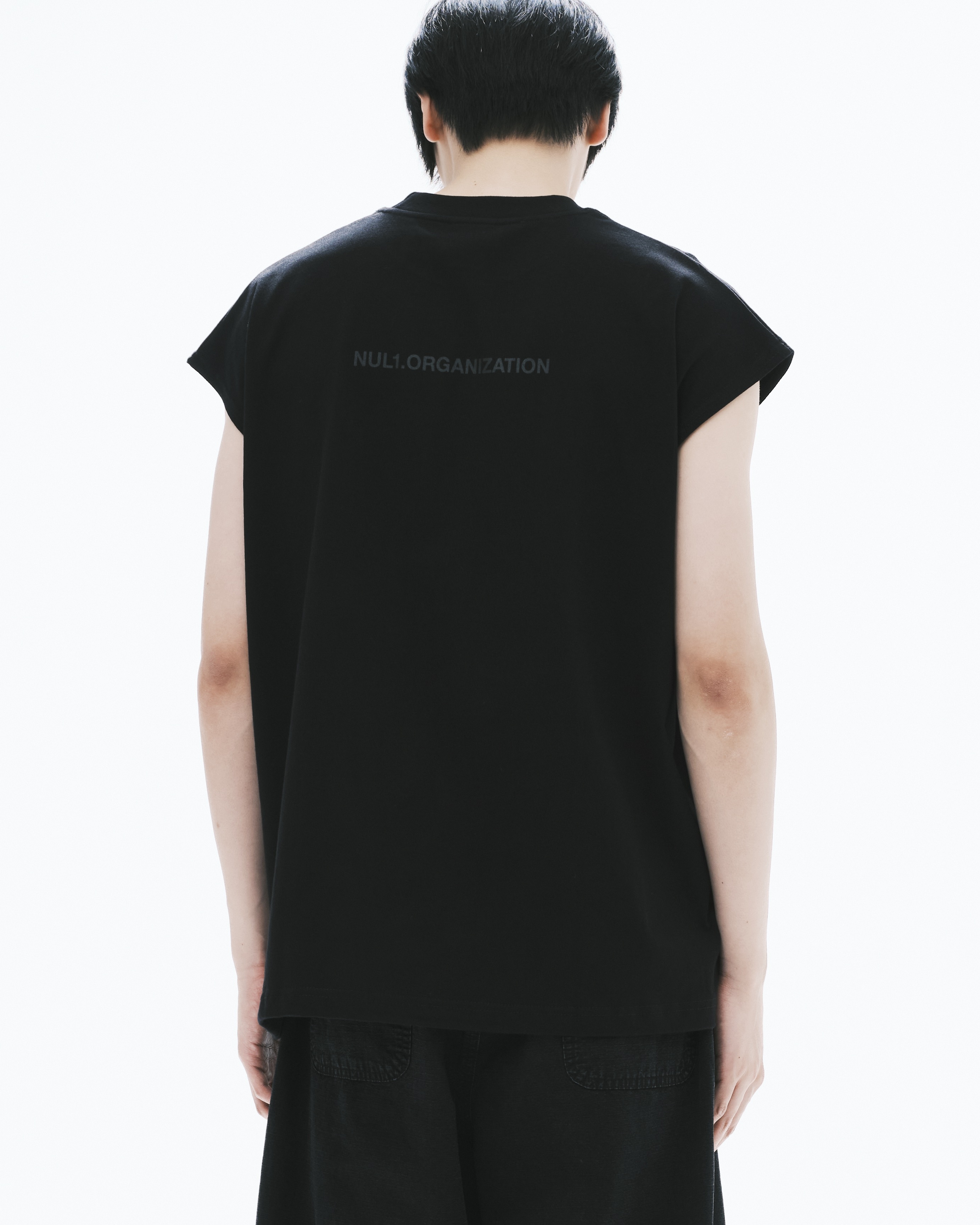 nul1.org ｜(nu-T89) - org Uniform Sleeveless Tee (Black)