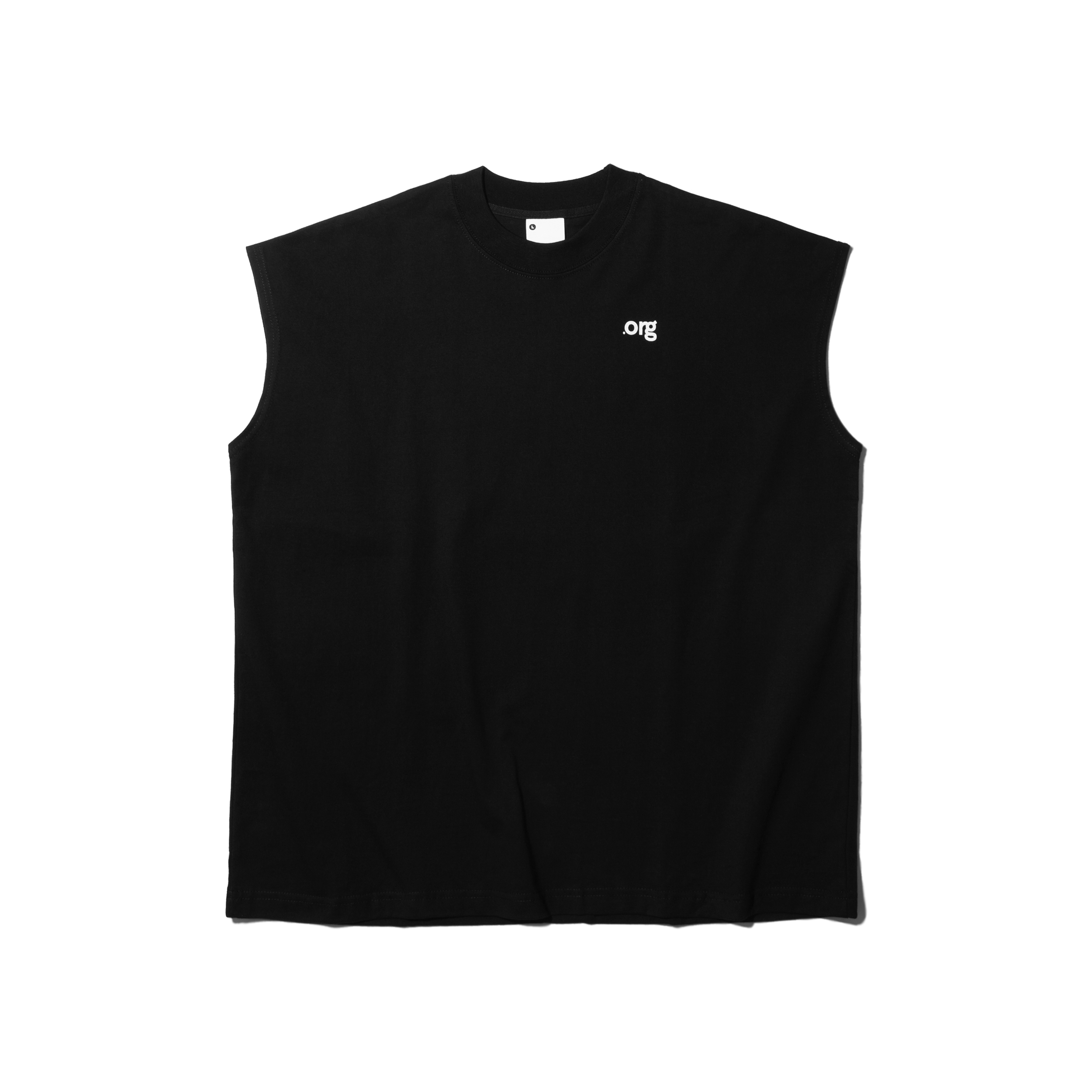 nul1.org ｜(nu-T89) - org Uniform Sleeveless Tee (Black)