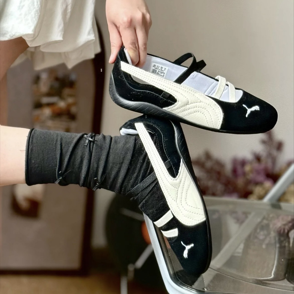 「SS預購」Puma Speedcat Ballet 平底鞋 芭蕾鞋 瑪莉珍鞋 黑白色 406334-06