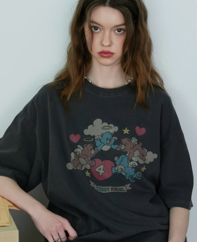 CPGN STUDIO /泰迪熊天使圖案 / 煙燻黑 /  JUL25