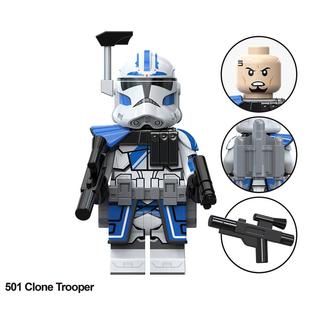 Star Wars 501St legion Clone Trooper Custom Minifigures Set Fit Lego TV6114