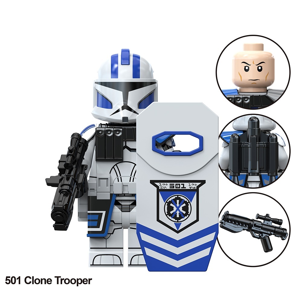 Star Wars 501St legion Clone Trooper Custom Minifigures Minifigs Fit Lego TV6114 TV8114