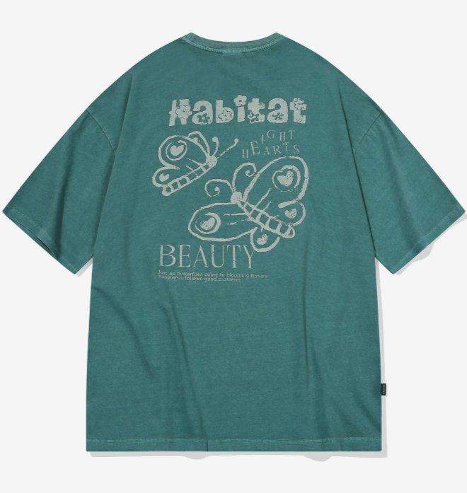 CPGN STUDIO / 蝴蝶圖案短袖T恤 / 羅勒綠 / JUL25