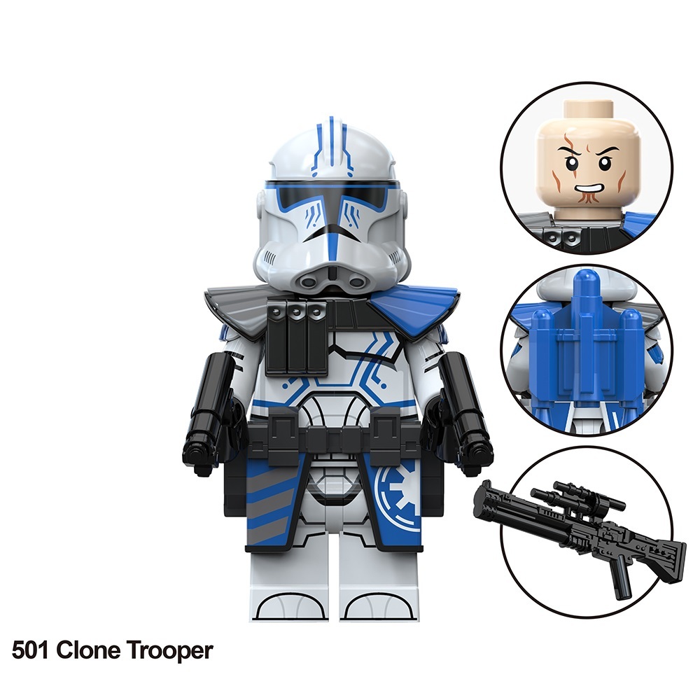 Star Wars 501St legion Clone Trooper Custom Minifigures Minifigs Fit Lego TV6114 TV8116