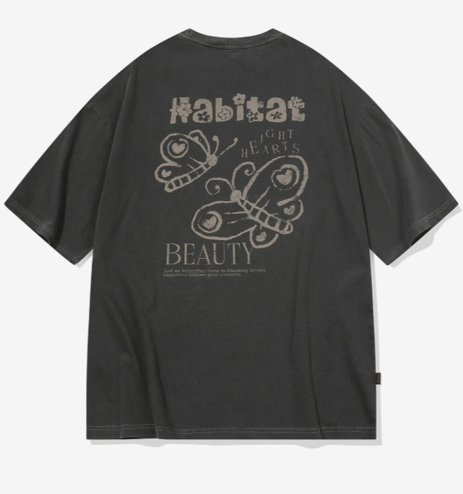 CPGN STUDIO / 蝴蝶圖案短袖T恤 / 黑色 /  JUL25