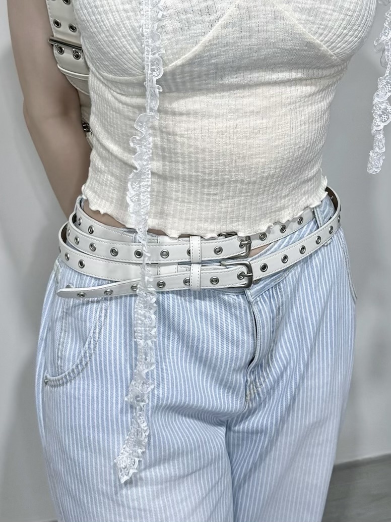 #BA002 窩釘雙層皮腰帶