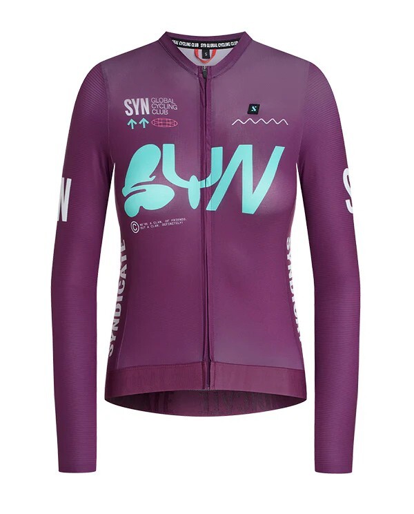 SYN Biehler 女款薄長袖車衣 Pro Team LS Jersey /Muffin 紫