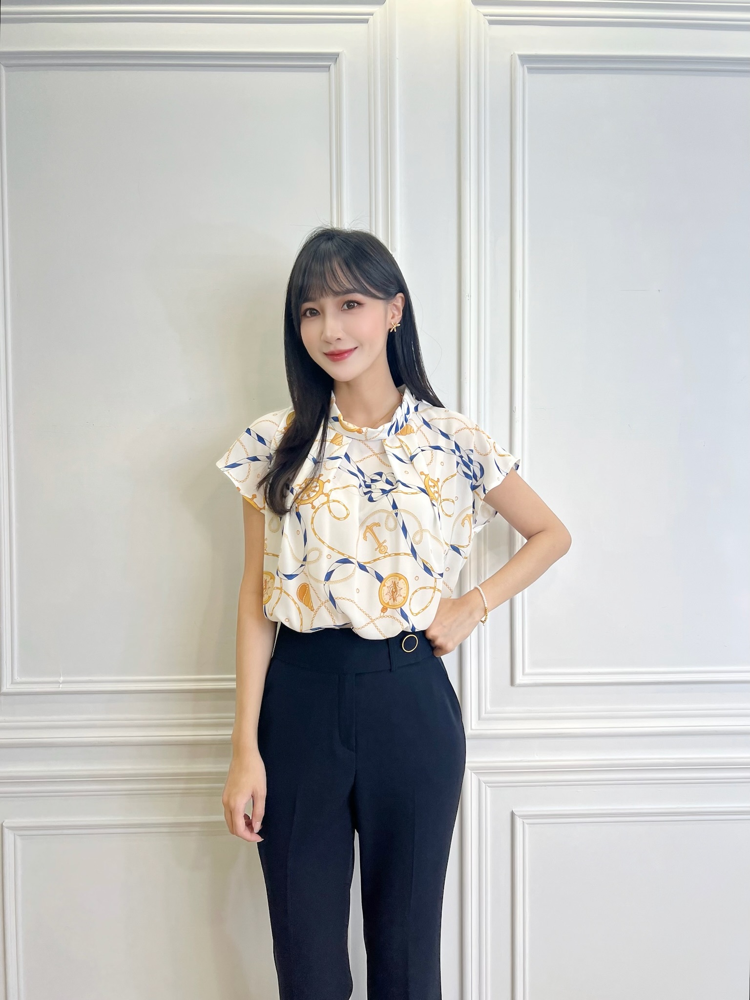 金釦長腿西褲(夏款)