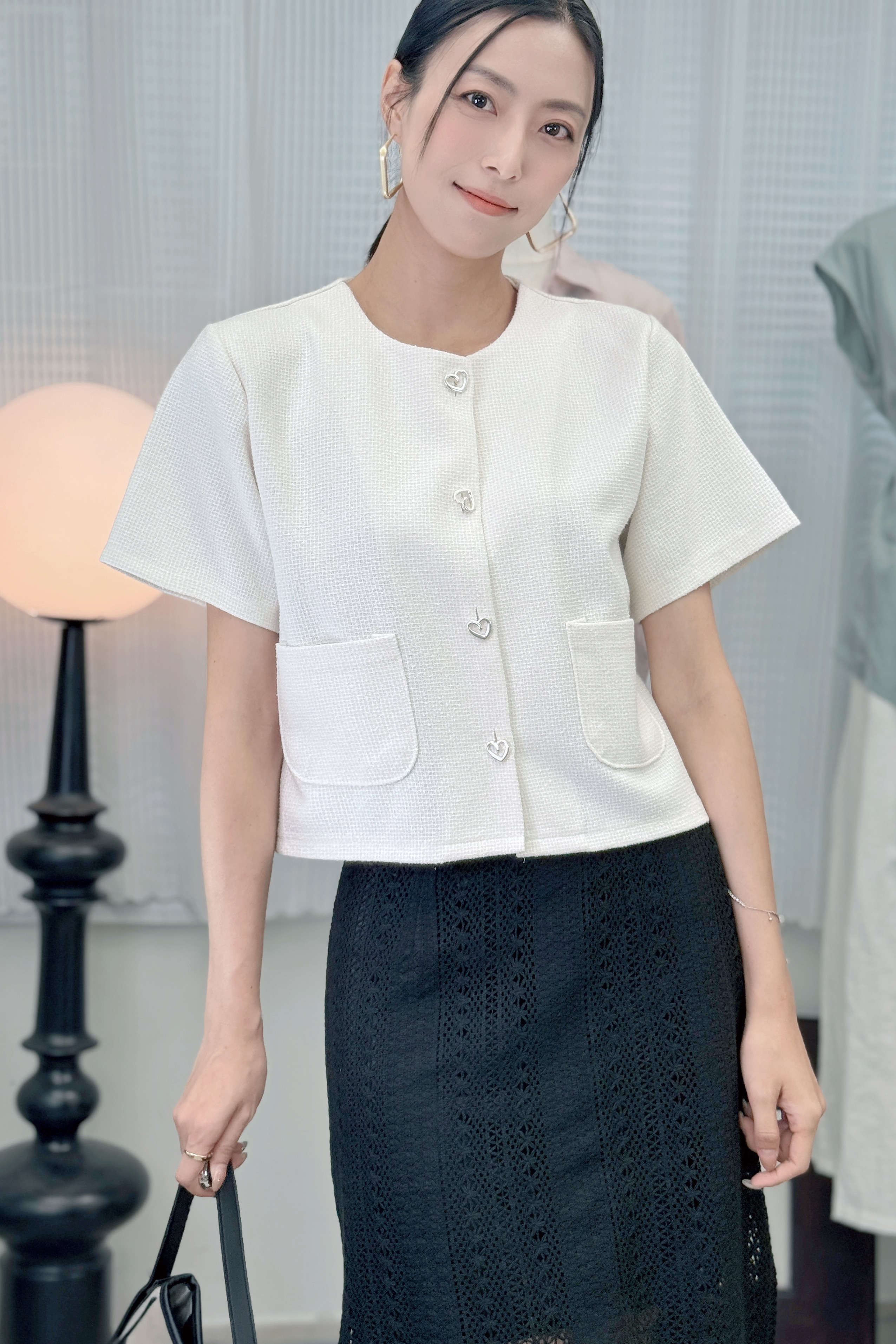 JK#7544🤍提亮Tone 心型扣外套