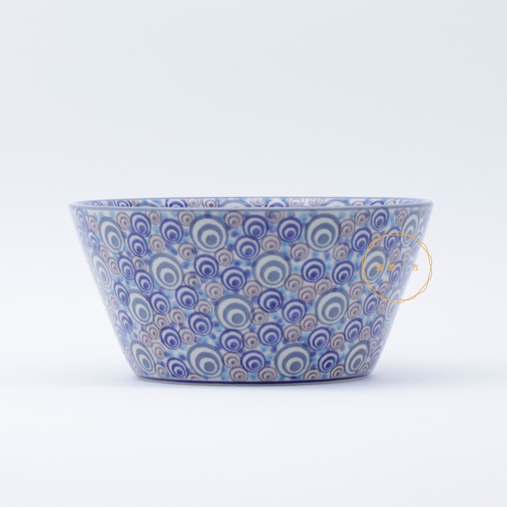 斜邊碗-Ø17.2,高度8.2cm-幻紫孔雀眼